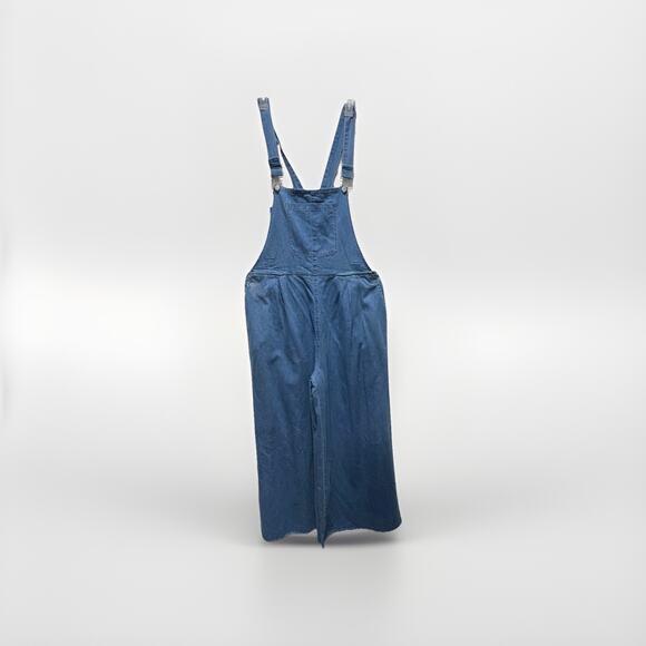 Womens Overalls 2XL 2X XXL Blue Denim Chambray Wide Leg Nwt ***READ FULL*** - Picture 1 of 8